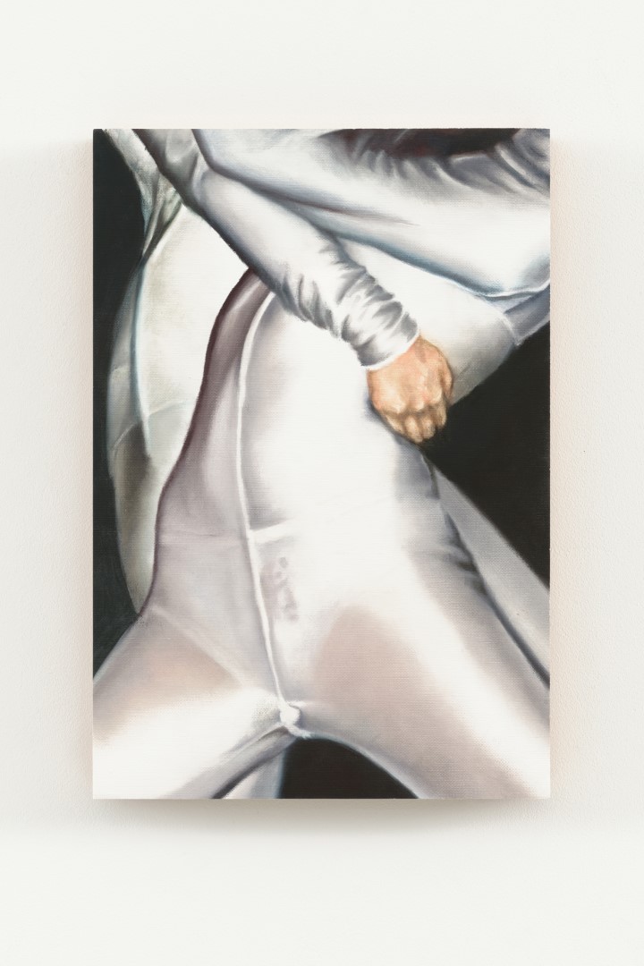Panda dance (2026), 27.5 x 18.8 cm, oil on paper on panel (private collection)